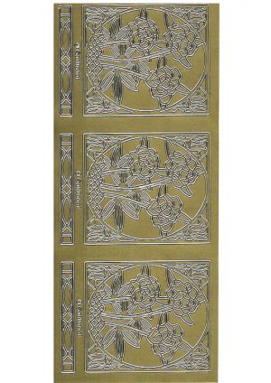 Roses Leadlight - Gold WGL187