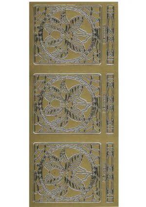 Orchids leadlight - Gold WGL189