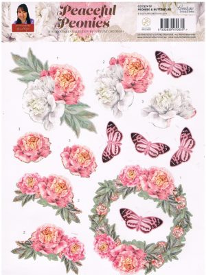 Peaceful Peonies Die cut - Couture Creations CO727419