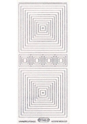 Squares Assorted - Silver/Trans Glitter 1145