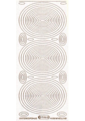 Ovals assorted - Gold/Trans glitter 5114