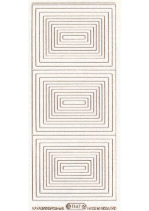 Rectangles Assorted - Gold/Trans 1147