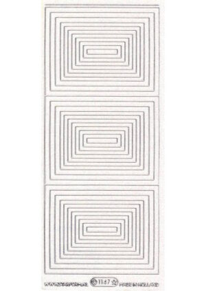 Rectangles Assorted - Silver/Trans 1147