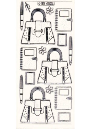 Stitch sticker - Handbag & Accessories Silver/Trans CSEB05-19