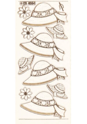 Stitch Sticker - Hats Gold/Trans CSEB04-18