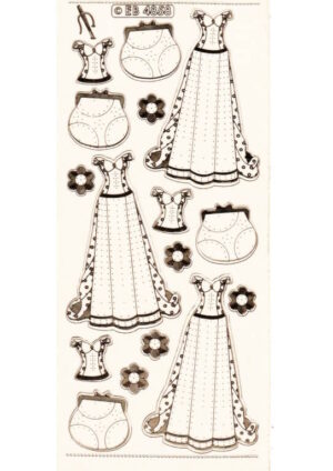 Stitch Sticker - Dresses & Accessories Gold/Trans CSEB08-18