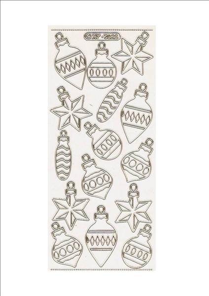 Xmas Tree Decorations - Transparent/Gold [WXP7028/435-18
