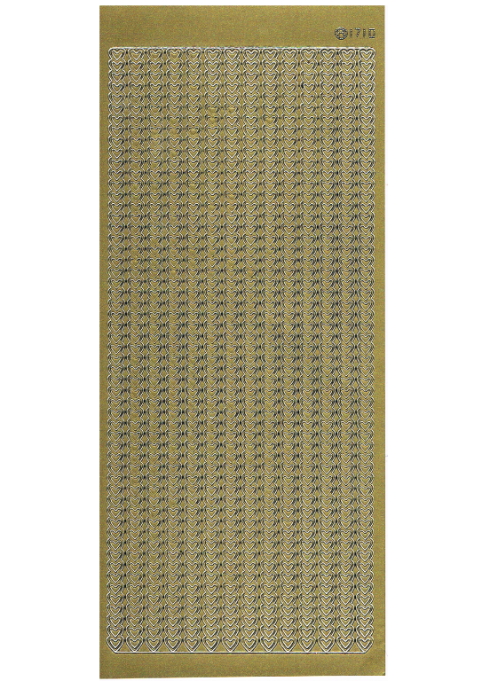 Borders Hearts - Gold 372-1
